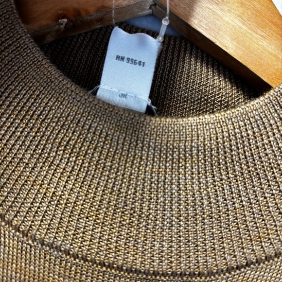 NWT Linea Uomo Wool Blend Turtleneck Sweater Mens Small S Tan Skicore Minimalist - Picture 7 of 9